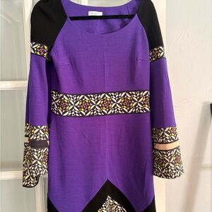 Emilio Pucci Vibrant Purple and Black Dress